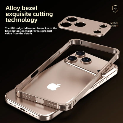 Luxury High-end Official Colour Alloy Aluminium Frame Phone Cases For IPhone 17 Air 17 Pro Max Anti-Shock Lens Rugged Back Cover