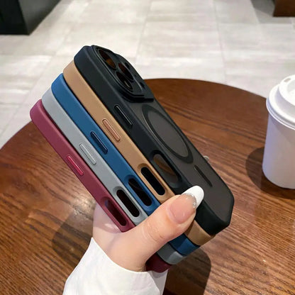 Phone Case for iPhone17 ProMax 17PRO 17Air Luxury Matte Protective Cover For iphone 17 Magsafe Magnetic Wireless Charging Shell