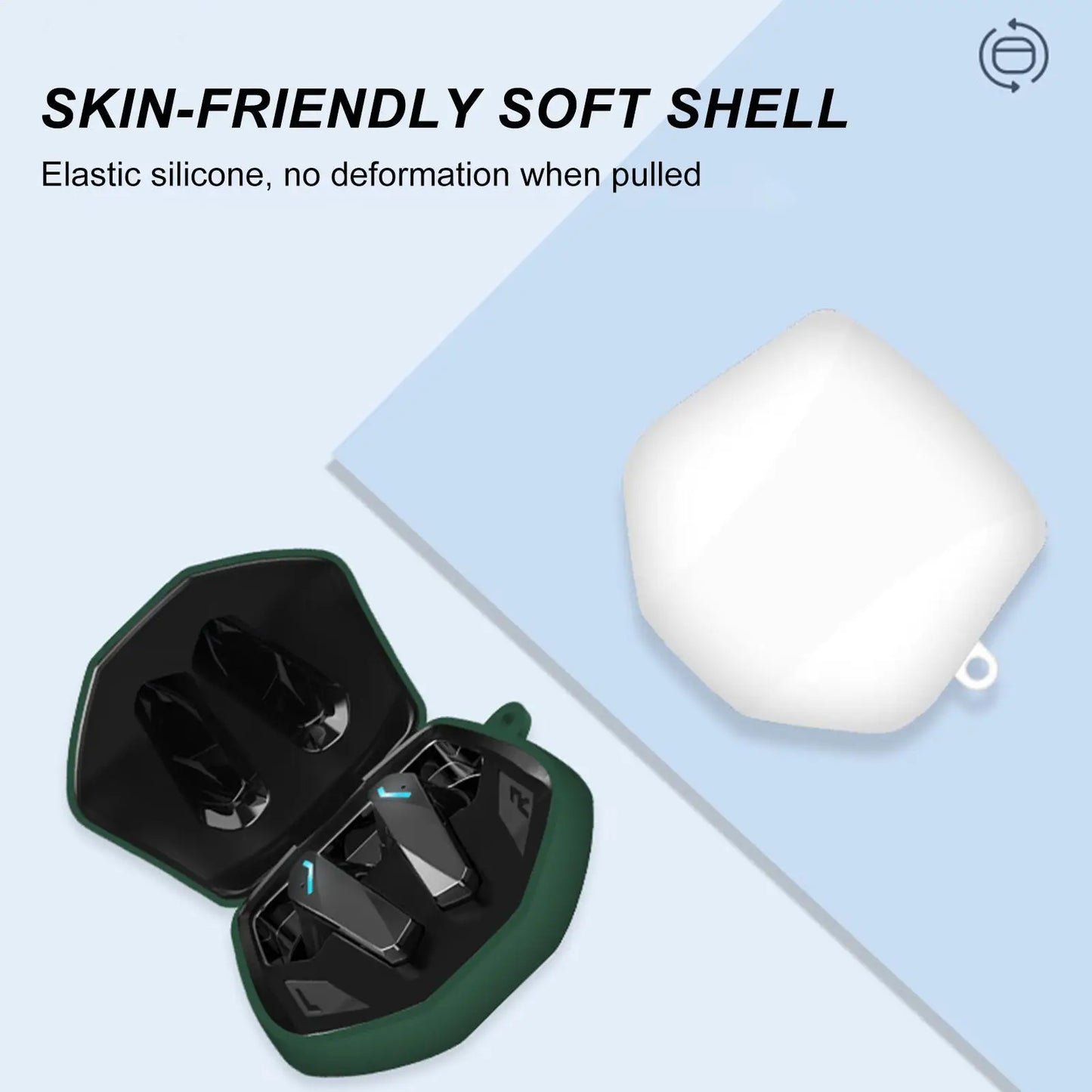 Waterproof Earphone Case Silicone Earphone Cases Shock absorbing Headphone Pouch Bag Hard Protective Case High Quality Bag