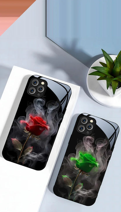 Suitable For [iPhone 11 12 13 14 15 16 Pro Max Plus Mini] Glass Phone Case Cover,Protect Soft Cover Cases