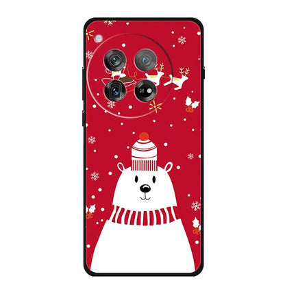 Christmas Phone Cases For Oneplus 12 12R 13 Case Black TPU Silicone For OnePlus 13 5G  TPU Protective Soft Cover 1+12 1+12R 1+13