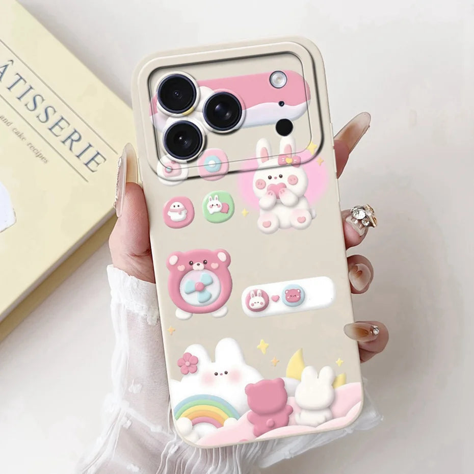 Cutie case for iPhone 17 Pro Max 17 Air Soft Silicone Shockproof Cases For iPhone17 17Pro 17Air Covers Bumpers