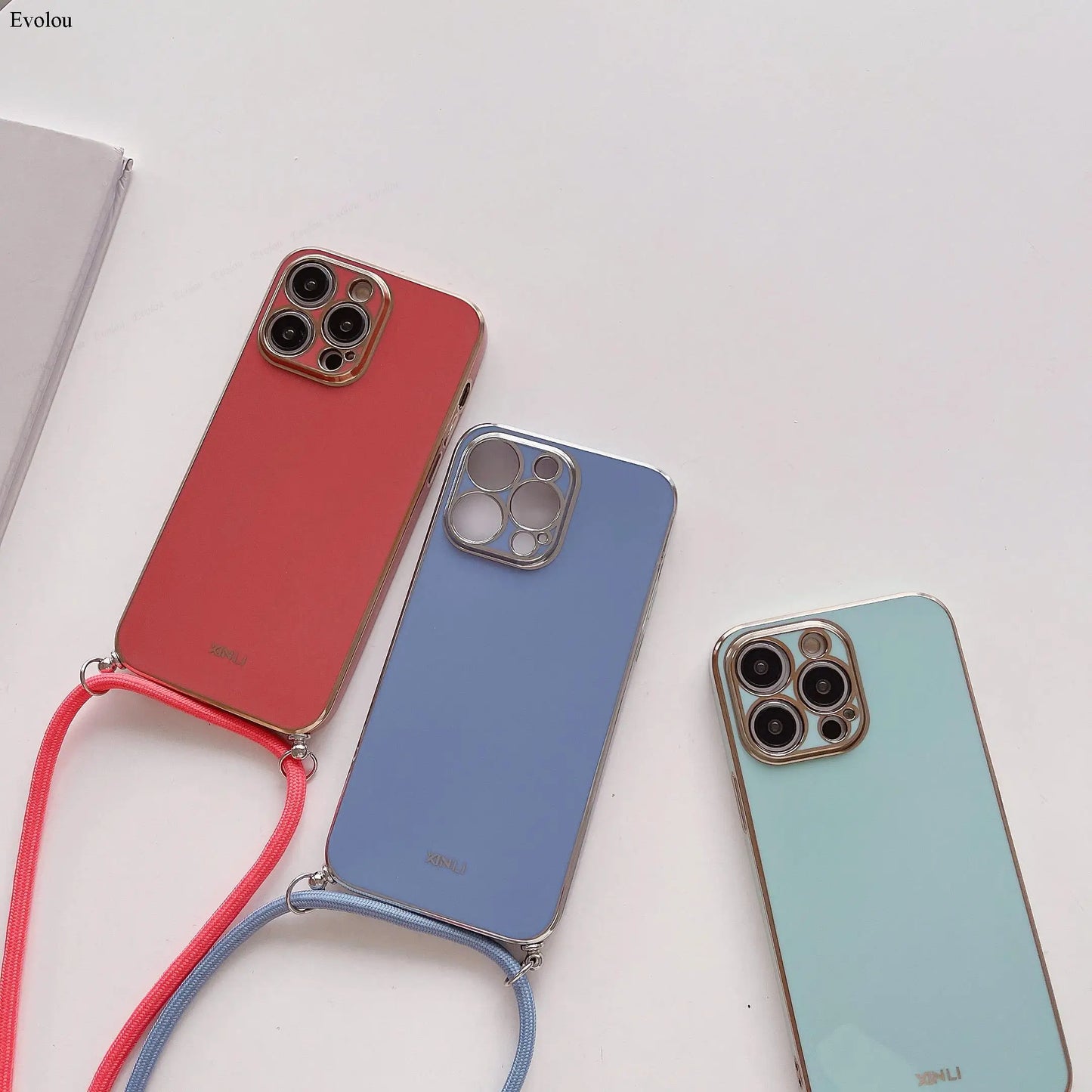 Crossbody lanyard Plating Phone Case For Nothing Phone 2 Soft TPU Lens protection Shockproof Back Cover For Nothing Phone 3A Pro