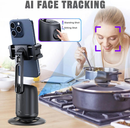 Auto Face Tracking Tripod,360°Rotation Tracking Gesture Control Stand,SmartPhone Camera