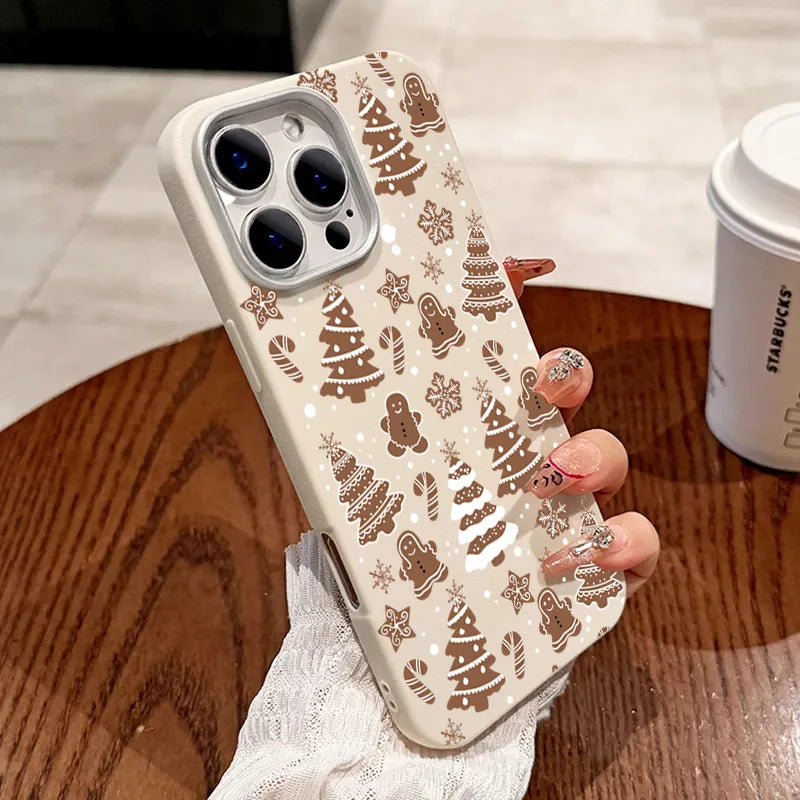 Christmas Tree Graphic Phone Case For iPhone 17 16 15 14 13 12 11 Pro Max X XR XS SE2 8 7 Plus Pro Air Matte Leather Back Cover