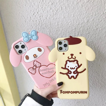 Cartoon My Melody Cinnamoroll Soft Silicone TPU Phone Cases For iPhone 14 13 12 11 15 Pro Max X XR XS Max 7 8 Plus Cover
