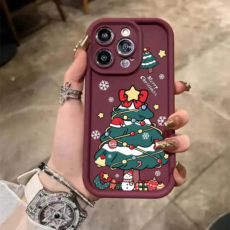 Christmas Elk Silicone Phone Cases For Motorola Moto G30 G05 G34 G04 G24 G14 G15 G22 G04S E32 E13 E40 E14 E22 G9 G Play 2025