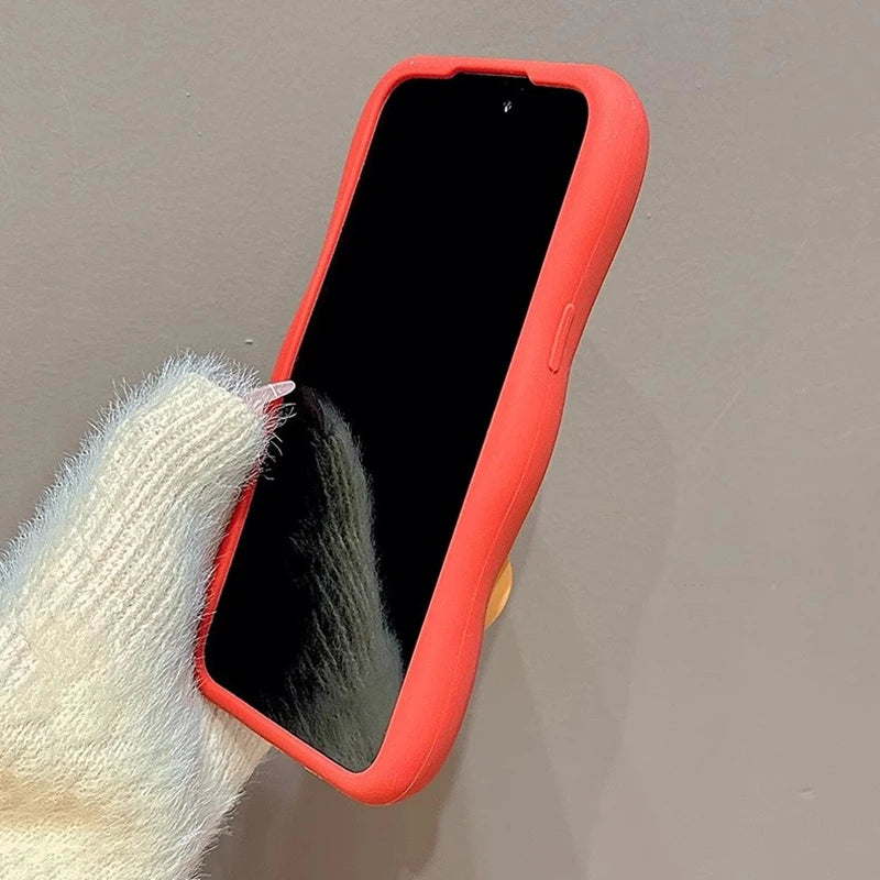 Christmas Tree Cute 3D Snowman Holder Stand Phone Case For iPhone 17 Pro Max 16 15 14 13 Air Shockproof Soft Silicone Back Cover