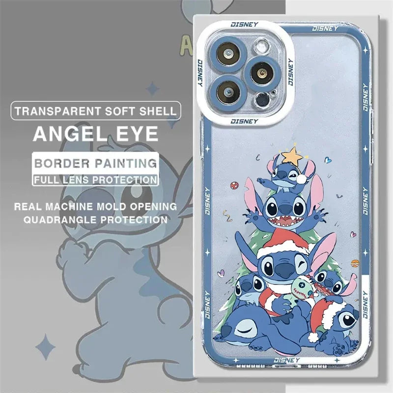 Christmas Stitch Cute Phone Case For IPhone 17 Air 16 14 12 11 Pro Max 15 Plus 13 Mini 16E Cool Simple Full Protection Cover
