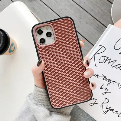 Waffle Shoe Sole Phone Case For iPhone 17 16 15 14 13 12 11 Pro Max Plus Mini X XR XS 6 7 8 Cases Silicone Back-Van-case Cover