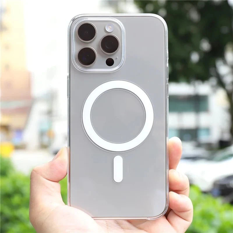 Original Animation Magnetic MagSafe Phone Case for iPhone 17 16pro max 14 15 Pro 13 16 Wireless Charge Transparent Hard PC Cover