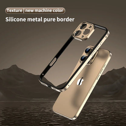 Camera Protection + Hybrid Silicone Frame Aluminum Metal Phone Case For iPhone 16 15 14 13 Pro Max Better Heat Bumper