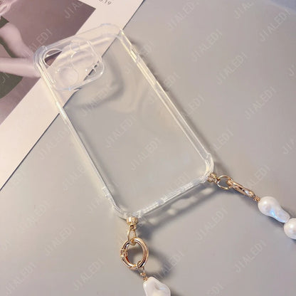 Pearl Bracelet Chain Phone case For iPhone 16 15 14 13 12 11 Pro X XS Max XR 7 8 Plus Shockproof Protection Cover