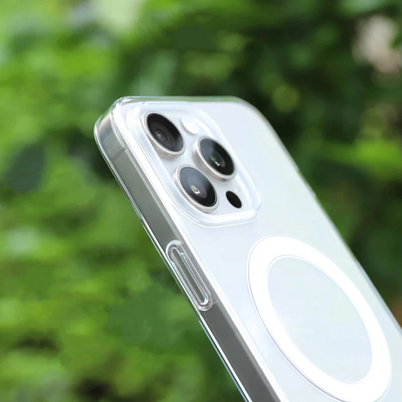 Original Animation Magnetic MagSafe Phone Case for iPhone 17 16pro max 14 15 Pro 13 16 Wireless Charge Transparent Hard PC Cover