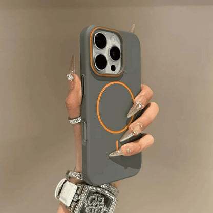 Luxury Magsafe Wireless Charging PC Phone Cases For iPhone 12 13 14 15 16 Pro Max Plus Matte Magnetic Bumper Cases Cover