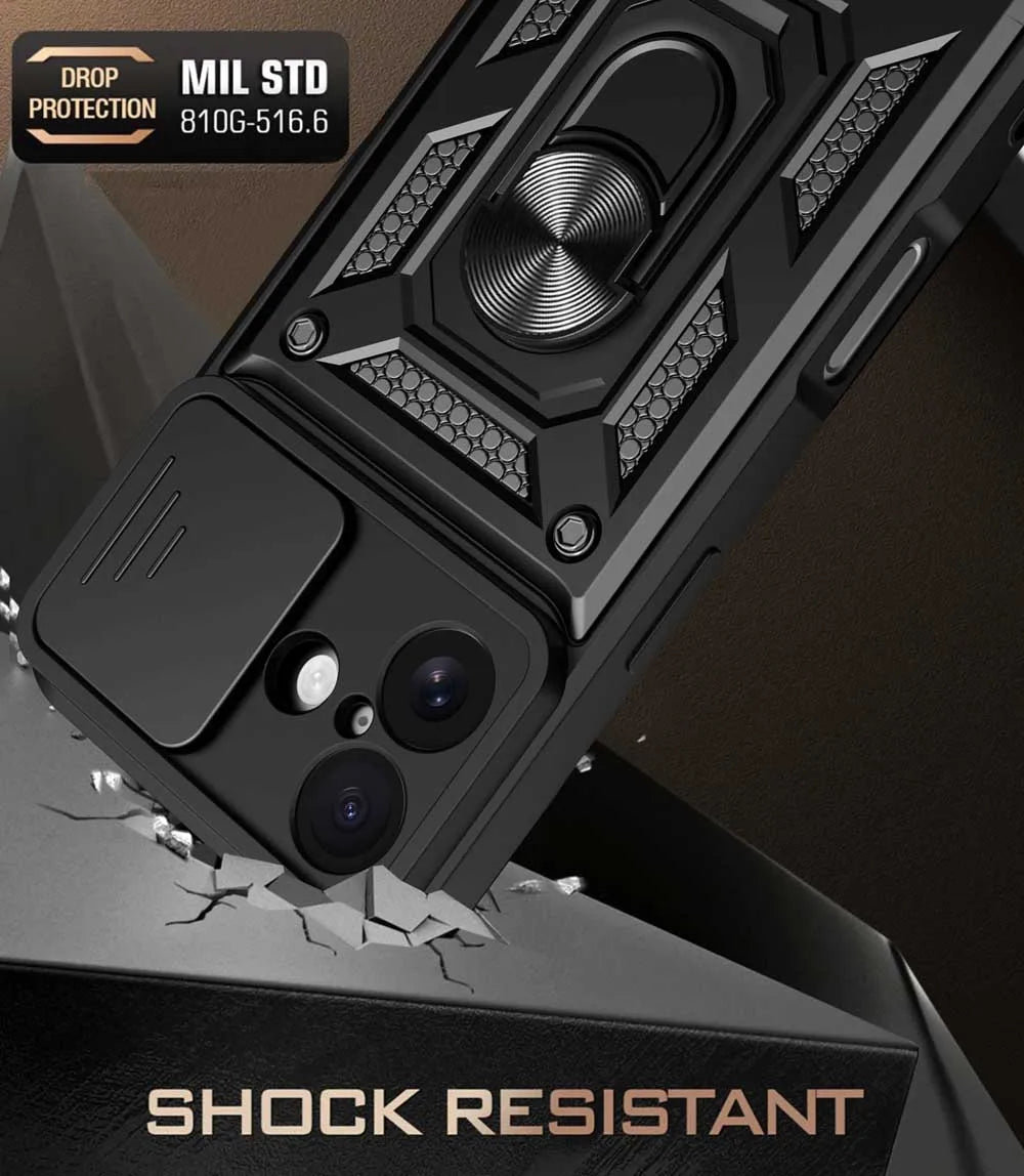 Shockproof Armor Case For iPhone 17 Car Holder Phone Cover for iPhone17 5G Camera Lens Protection Fundas