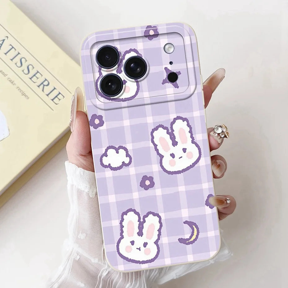 Cute Cartoon Phone Case For iPhone 17 Pro Max 17 Air Soft Silicone Shockproof Cases For iPhone17 17Pro 17Air Covers Bumpers