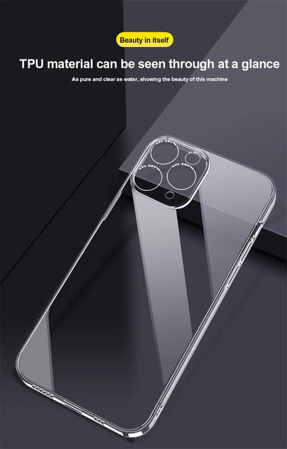 Transparent Phone Case For iPhone 11 12 13 14 15 Pro Max Case Silicone Soft Cover For iPhone  X XS Max XR 8 7 Plus Back Cover