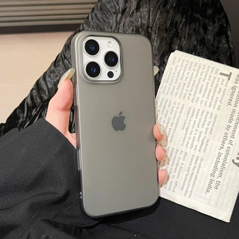 Fashion Soft Matte Candy Phone Case For iPhone 16 15 14 13 12 11 Pro Max X XS Max 8 7 Plus SE Transparent Bumper Cases Cover