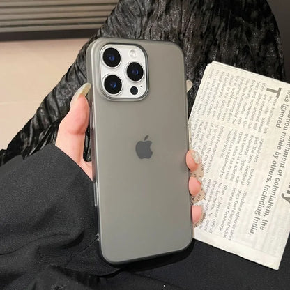 Fashion Soft Matte Candy Phone Case For iPhone 16 15 14 13 12 11 Pro Max X XS Max 8 7 Plus SE Transparent Bumper Cases Cover