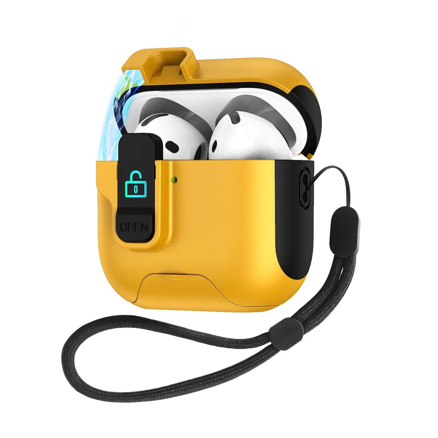 Case for IPhone 4 Cover Magnetic Latch Cap Phone Holder Cases Wireless Headphone for IPhone 3 Pro 2 1 Pro2 Covers with Lanyard