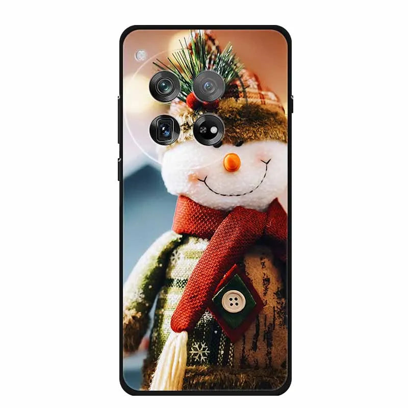 Christmas Phone Cases For Oneplus 12 12R 13 Case Black TPU Silicone For OnePlus 13 5G  TPU Protective Soft Cover 1+12 1+12R 1+13