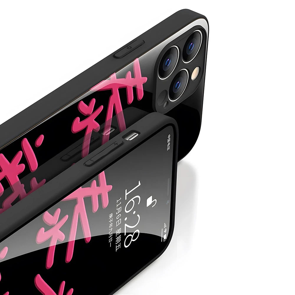 Christmas Phone Case Tempered Glass For iPhone 16 15 13 14 12 11 Pro XS Max Plus Mini SE2020 Coque