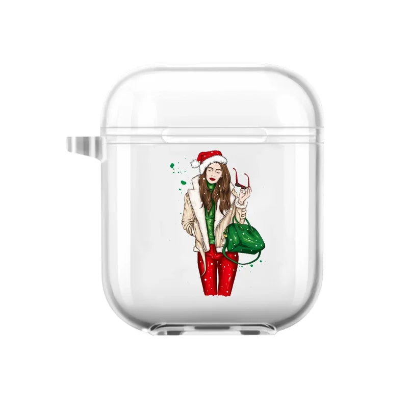 Christmas Santa Elk Earphone Case for Airpods 4th 3rd 2 Pro Shockproof Cover for Airpod 2 3 1 Protective Accessorie Shell Fundas