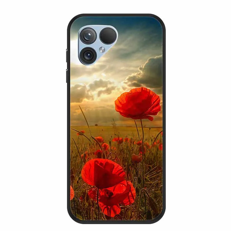For Fairphone 5 Case 6.46" TPU Soft Silicone Bumper Luxury Back Cover Phone Cases for Fairphone5 5G Flower Cute Shockproof Coque