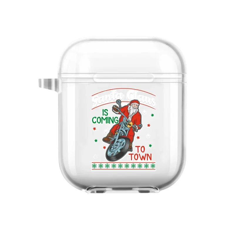 Christmas Santa Elk Earphone Case for Airpods 4th 3rd 2 Pro Shockproof Cover for Airpod 2 3 1 Protective Accessorie Shell Fundas