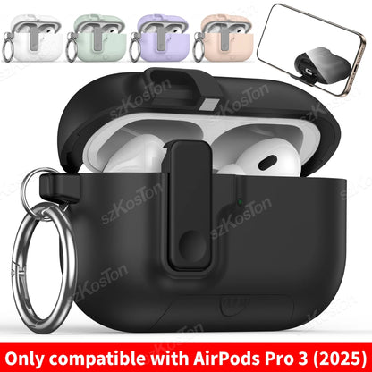 Protective Case with Phone Stand Only for AirPods Pro 3 (2025) Automatic Snap Secure Lock Cover for Airpods Pro 3 Accessories