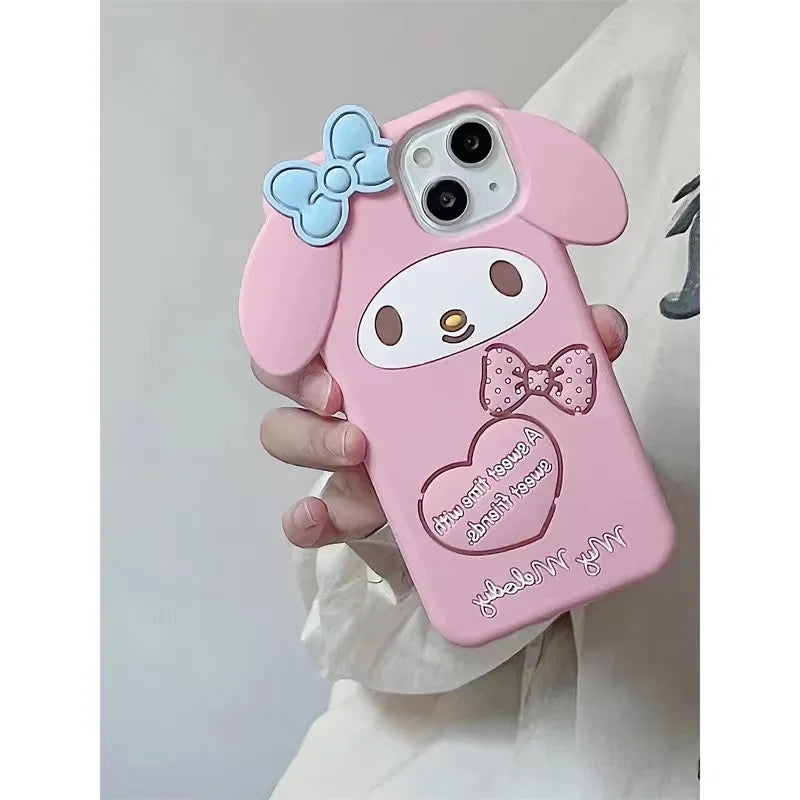 Cartoon My Melody Cinnamoroll Soft Silicone TPU Phone Cases For iPhone 14 13 12 11 15 Pro Max X XR XS Max 7 8 Plus Cover