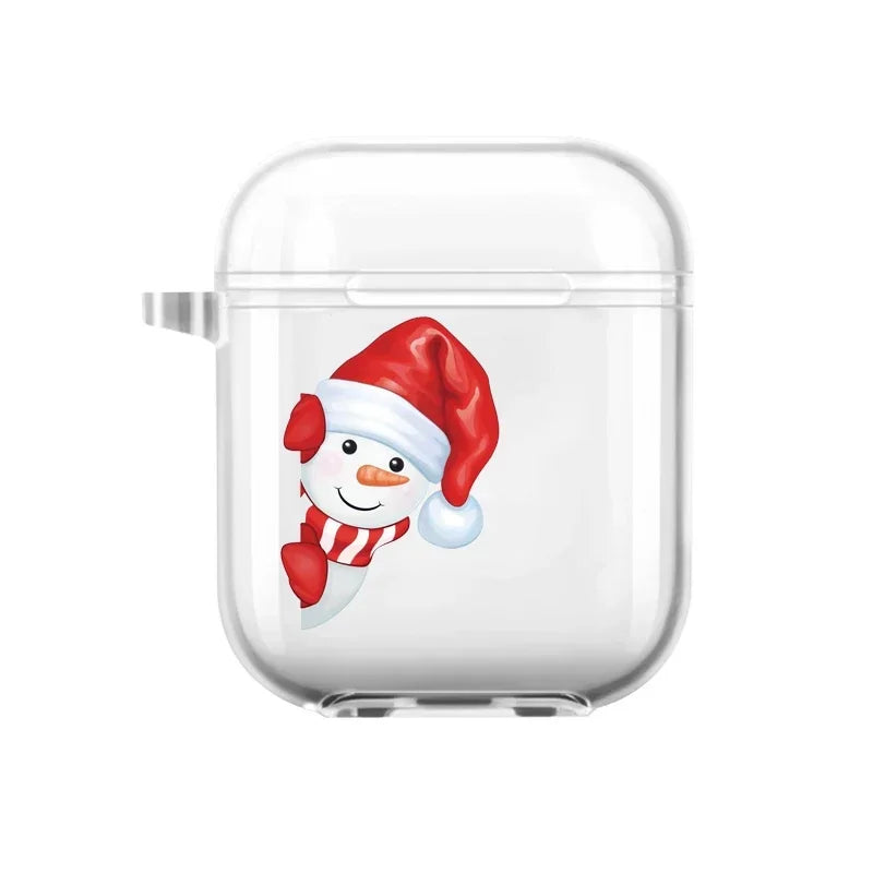 Christmas Santa Elk Earphone Case for Airpods 4th 3rd 2 Pro Shockproof Cover for Airpod 2 3 1 Protective Accessorie Shell Fundas