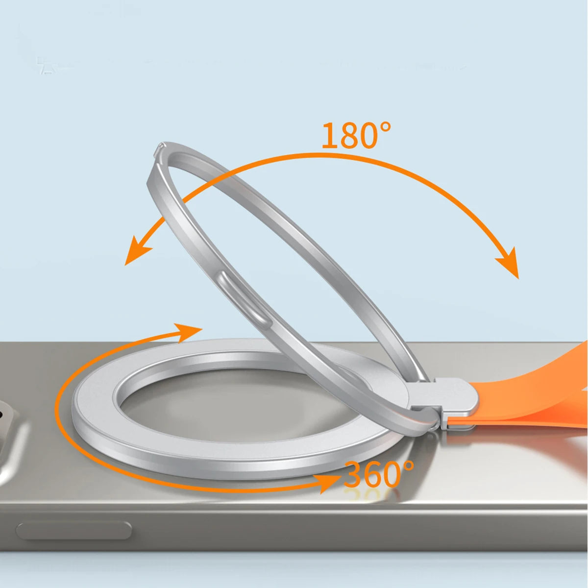 Strong Magnetic Phone Holder For iPhone 16 15 14 13 Series with Silicone Lanyard Dropproof Cover Magnetic 360° Rotatable Stand