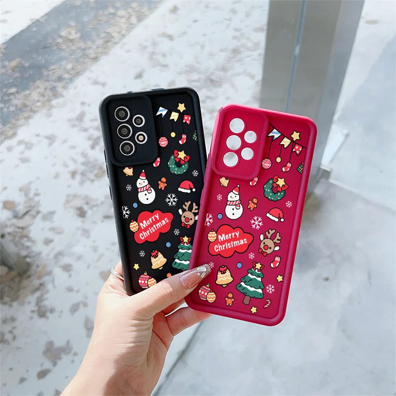 Christmas Elk Silicone Phone Cases For Motorola Moto G30 G05 G34 G04 G24 G14 G15 G22 G04S E32 E13 E40 E14 E22 G9 G Play 2025