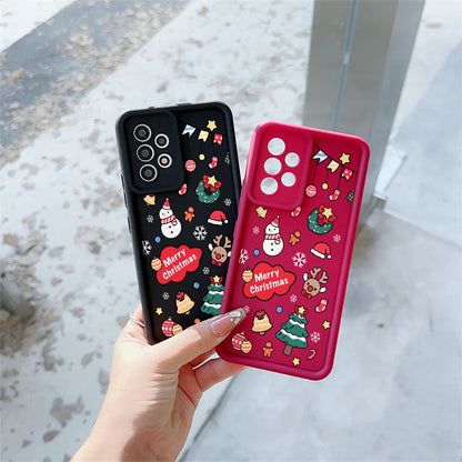 Christmas Elk Silicone Phone Cases For Motorola Moto G30 G05 G34 G04 G24 G14 G15 G22 G04S E32 E13 E40 E14 E22 G9 G Play 2025