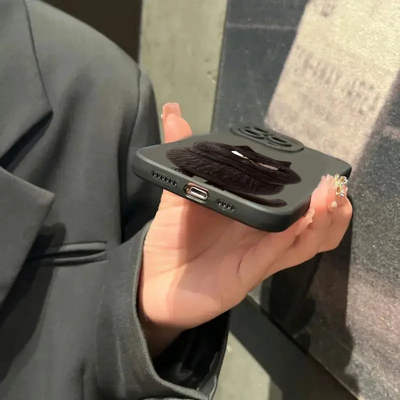 Lovely Cool Cat Phone Case For iPhone 16 15 14 13 12 11 Pro Max XR XS Max 7 8 Plus Phone Case Shockproof Silicone Soft Cover