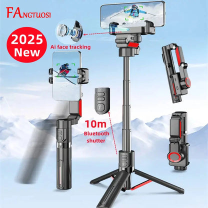 FANGTUOSI AI face tracking Tripod for Smartphone Stabilizer 360 Auto Rotation