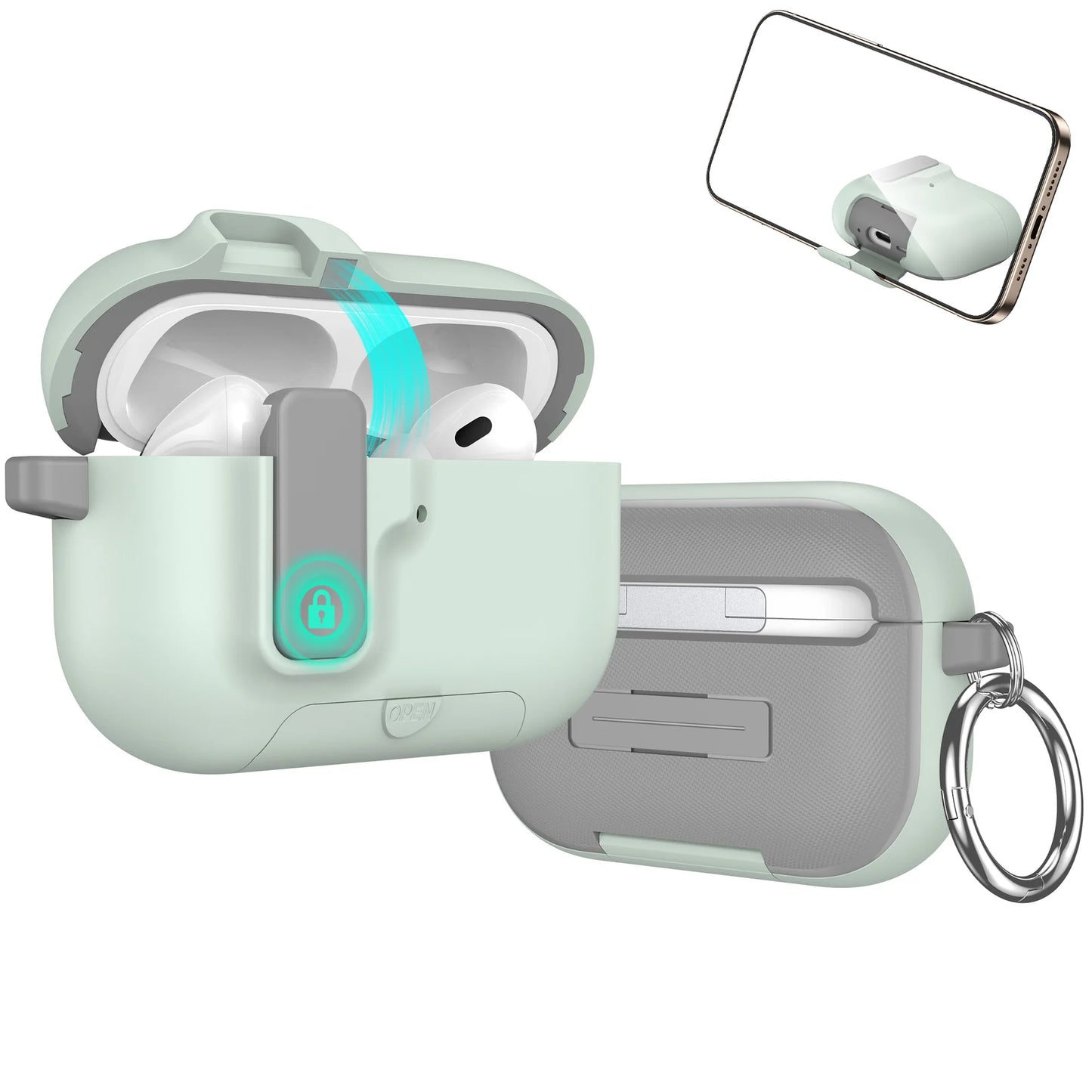 Earphone Cover For AirPods Pro 3 Case Full Body Shockproof Protective Mobile Phone Holder Style with Keychain For AirPods Pro 3