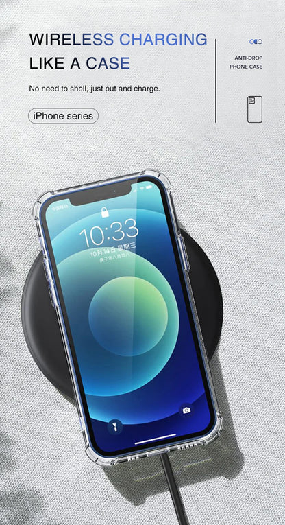 Air Bag Thick Shockproof Silicone Clear Phone Case For iPhone 16 Pro Case for iPhone 16 Plus 16Pro Max Transparent Cover Cases